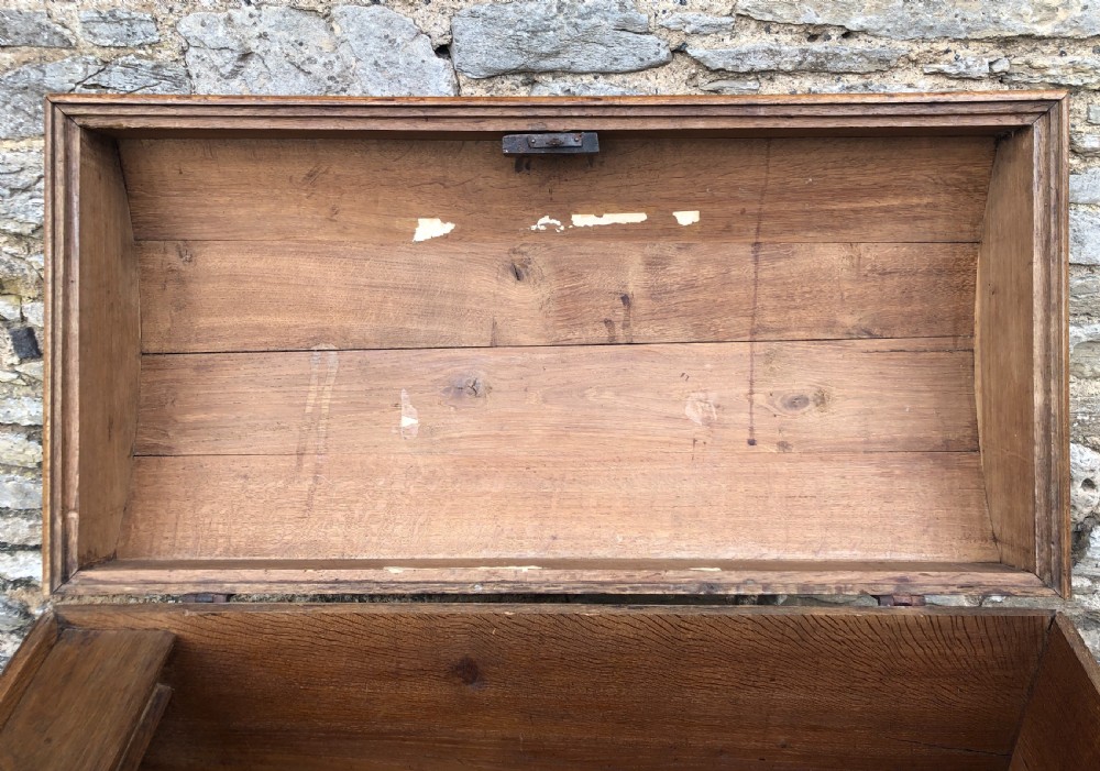 Large Antique Dutch Dome Top Oak Trunk View XIX