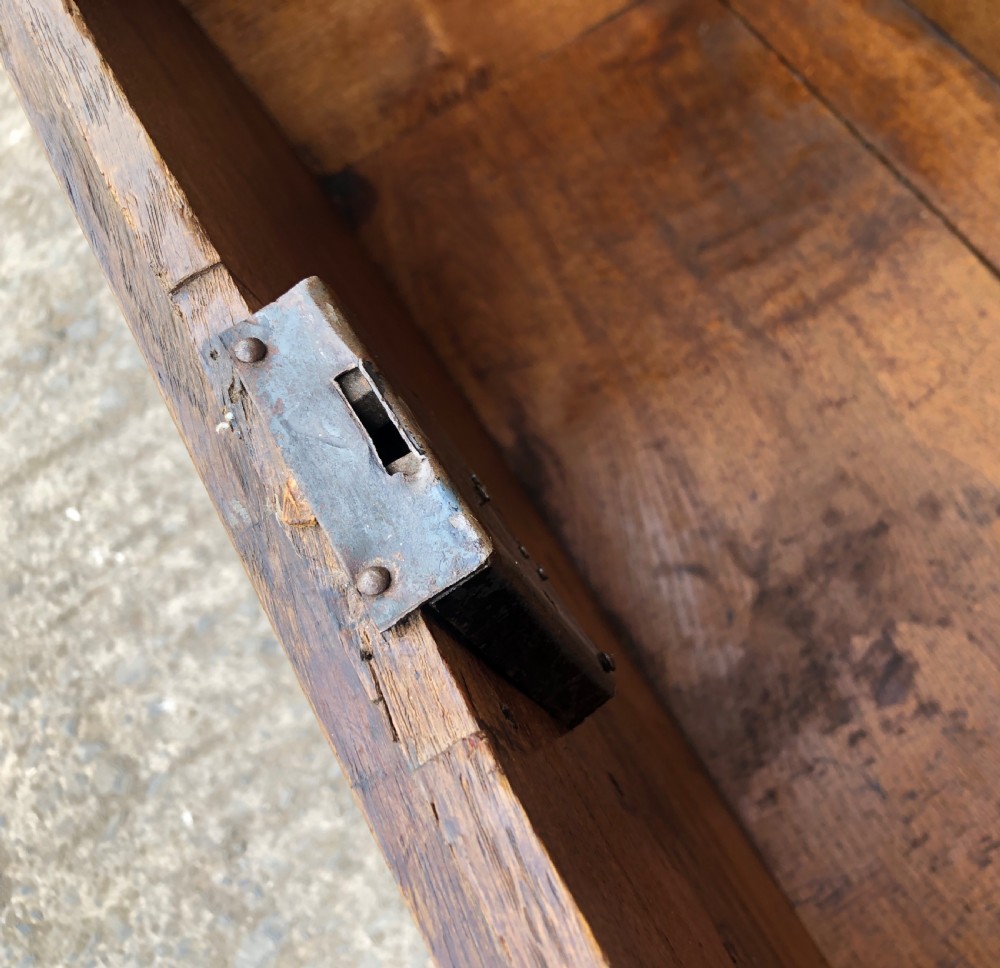 Large Antique Dutch Dome Top Oak Trunk View XX