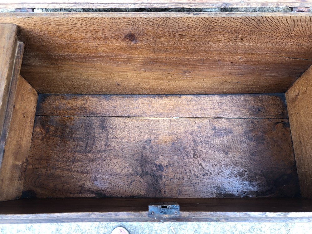 Large Antique Dutch Dome Top Oak Trunk View XXII