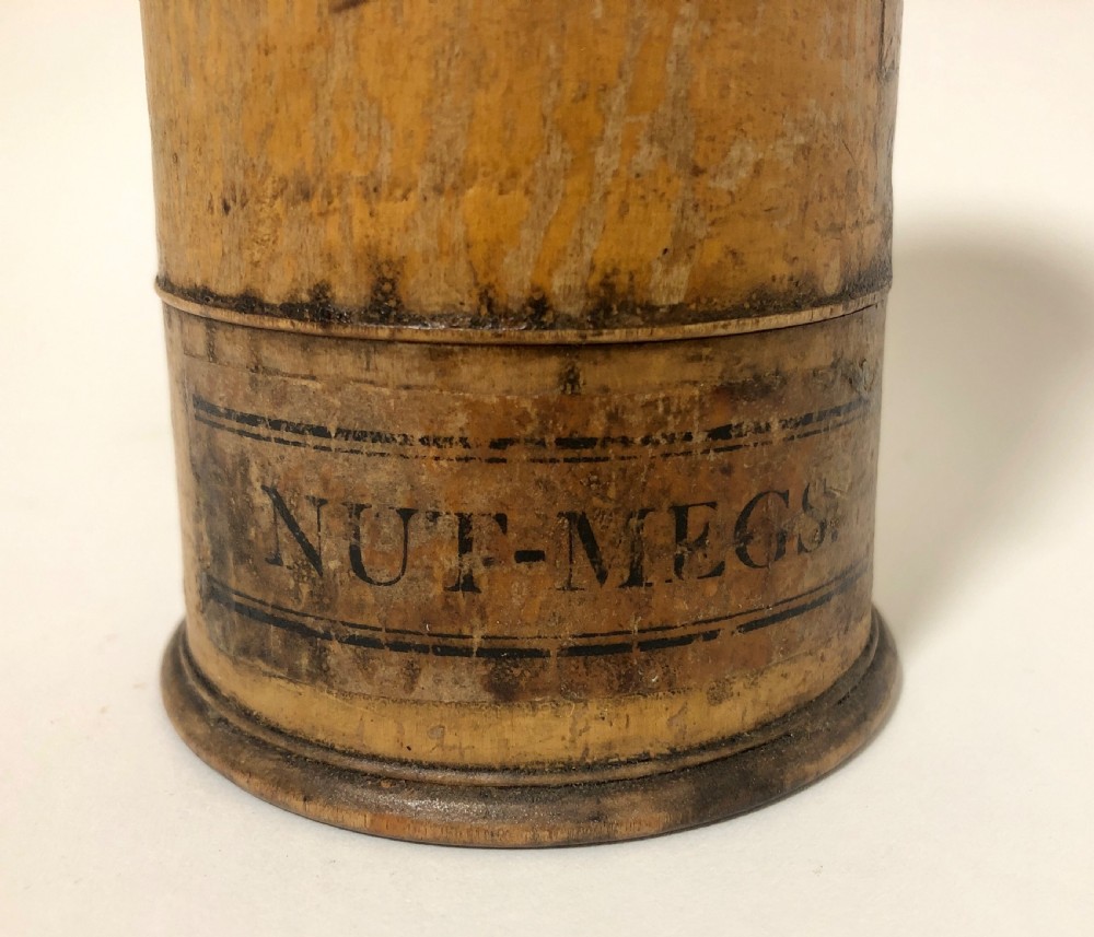 Antique Victorian Treen Turned Sycamore Spice Tower View V