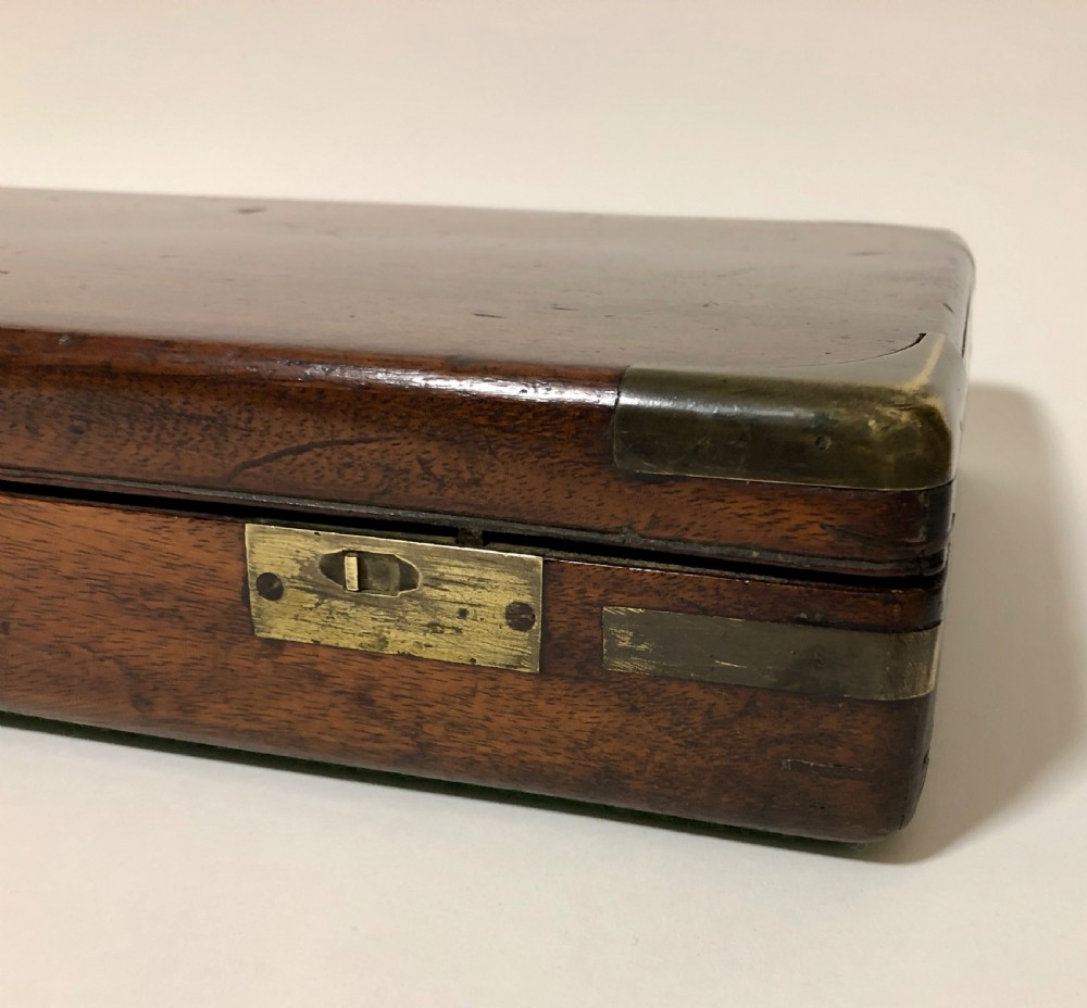 Antique Mahogany and Brass Bound Royal Marines Gun Case View IV