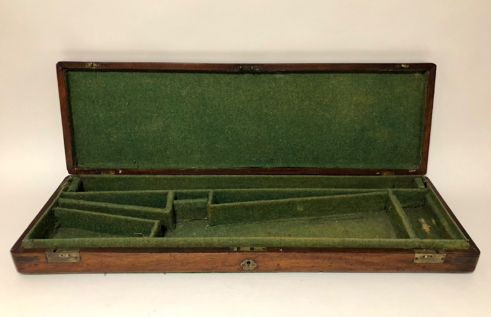 Antique Mahogany and Brass Bound Royal Marines Gun Case View IX