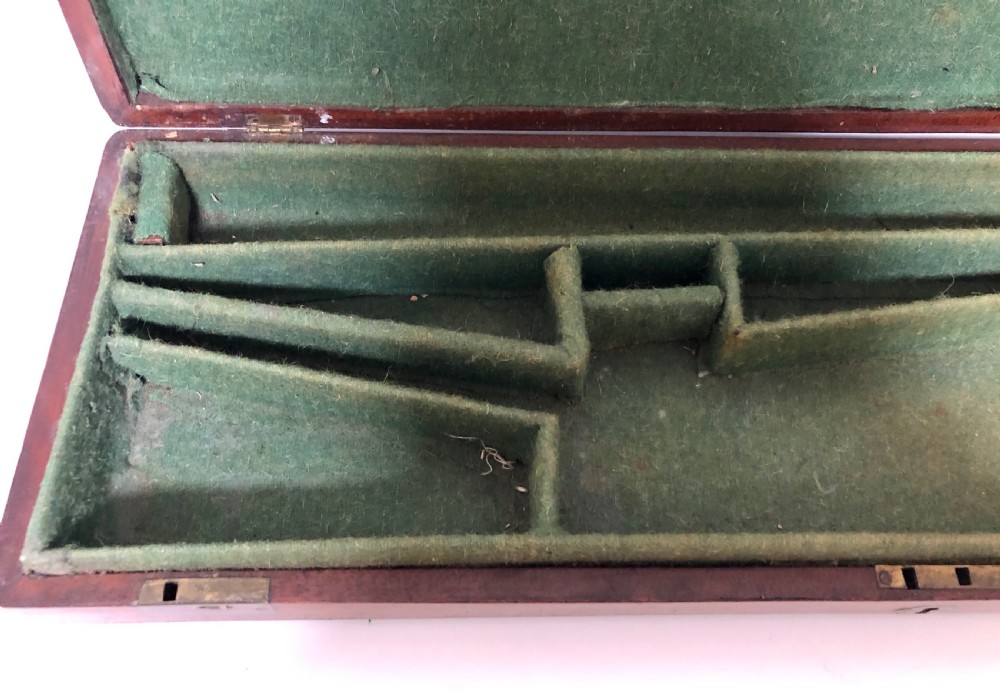 Antique Mahogany and Brass Bound Royal Marines Gun Case View X
