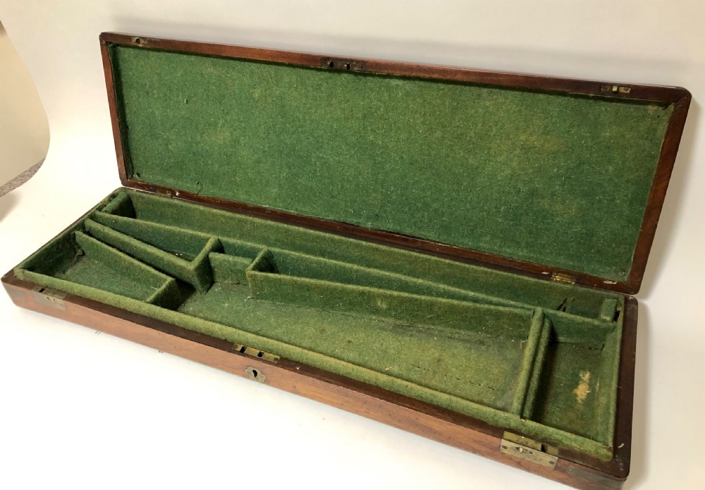 Antique Mahogany and Brass Bound Royal Marines Gun Case View XIII