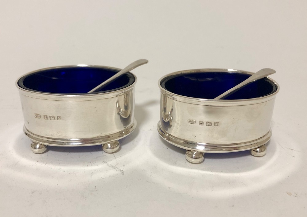 Antique Solid Silver 5 Piece Condiment Cruet Set in Fitted Case View IX