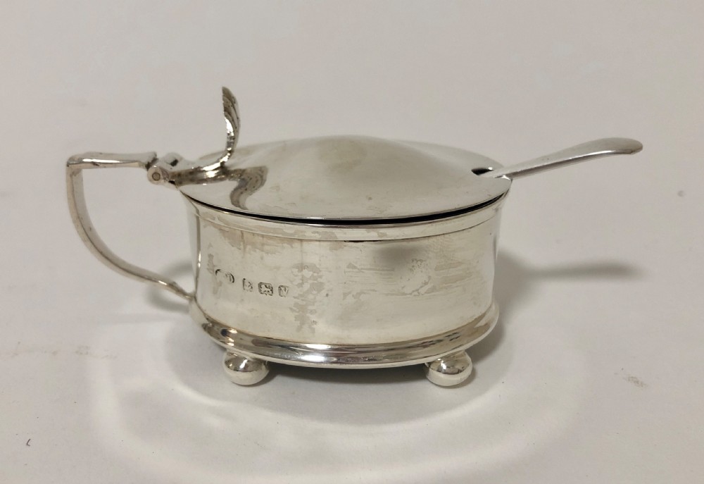 Antique Solid Silver 5 Piece Condiment Cruet Set in Fitted Case View XVIII