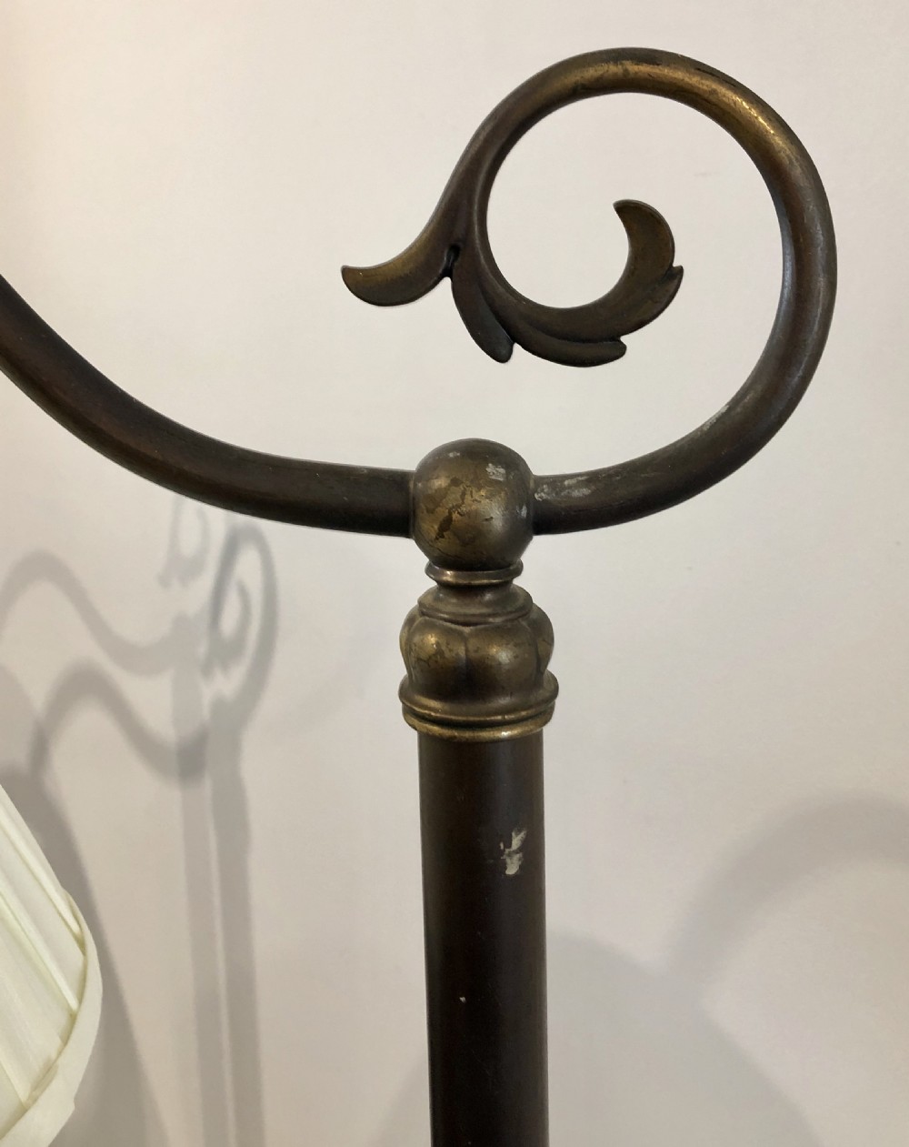 Pair of Antique Brass Metal Reading Lamps View II