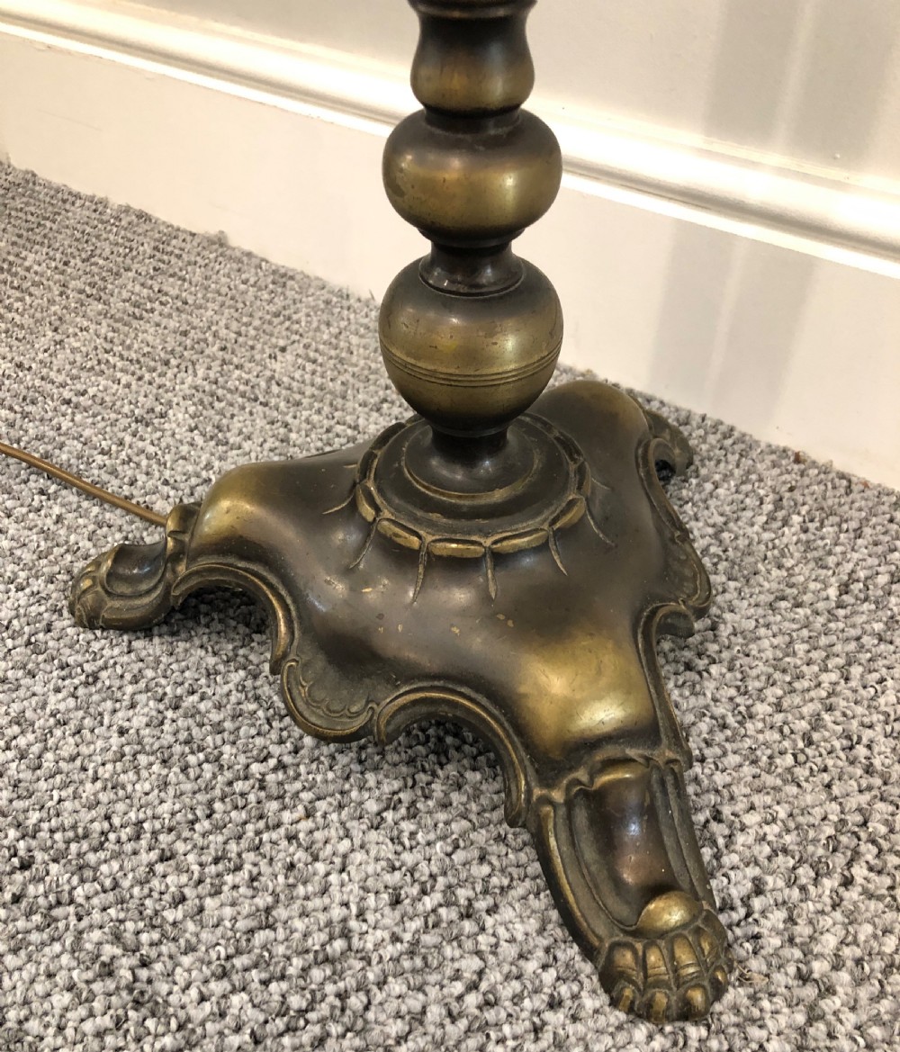 Pair of Antique Brass Metal Reading Lamps View III