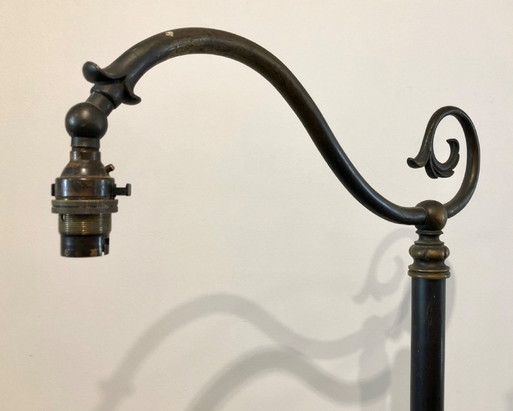Pair of Antique Brass Metal Reading Lamps View V