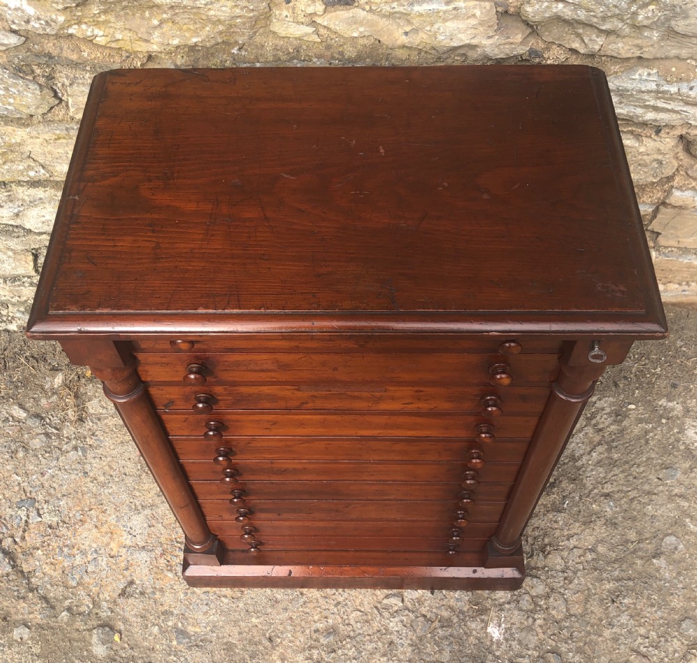 Large Antique Tabletop Wellington Collectors Specimen Chest View IX