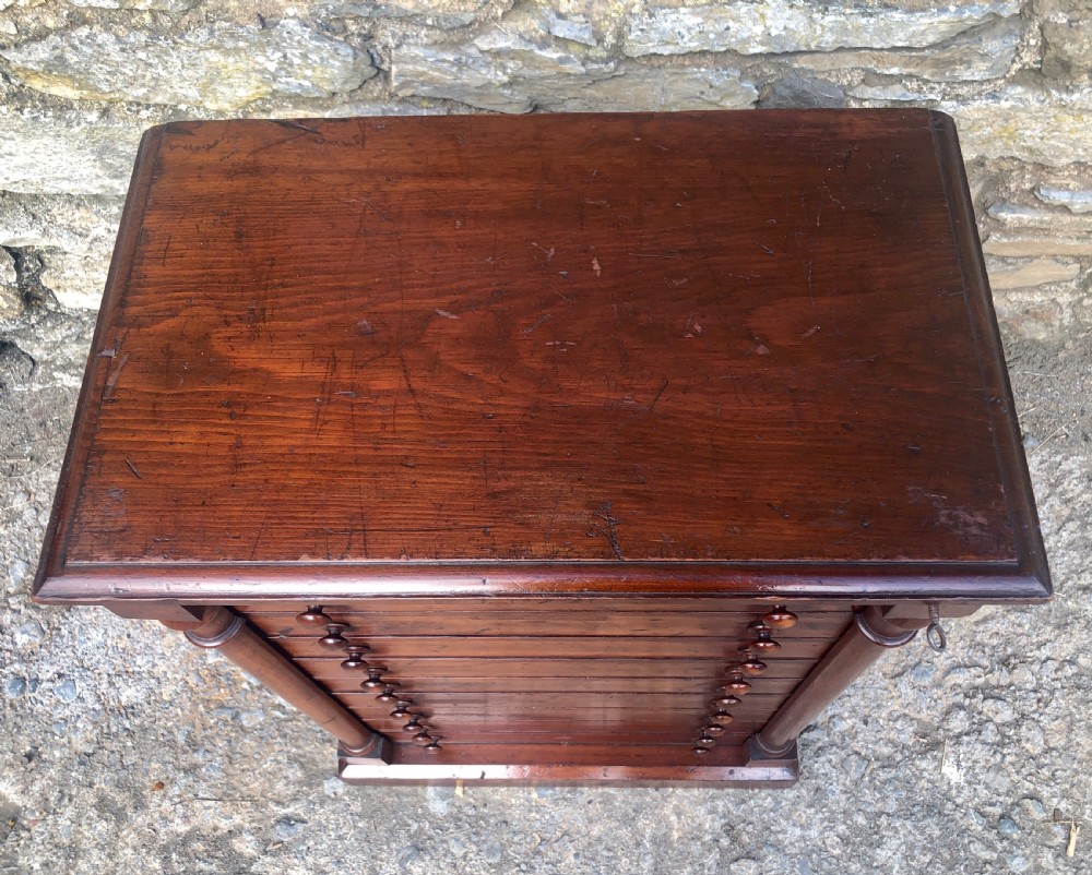Large Antique Tabletop Wellington Collectors Specimen Chest View XII