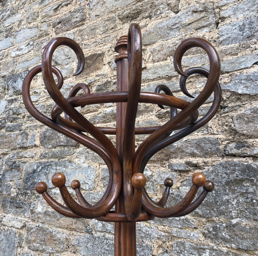 Large Vintage Bentwood Hat and Coat Stand View XII