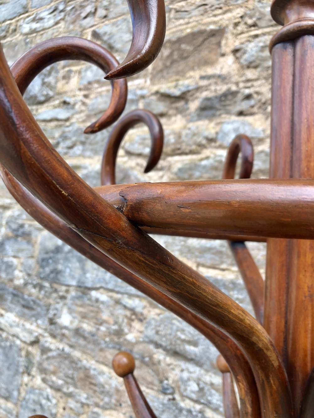 Large Vintage Bentwood Hat and Coat Stand View XIII