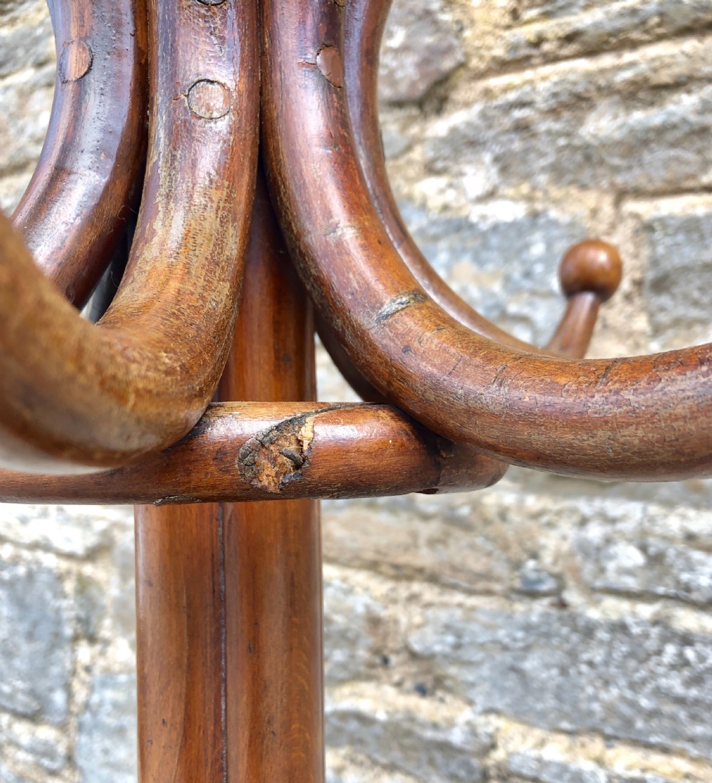 Large Vintage Bentwood Hat and Coat Stand View XIV