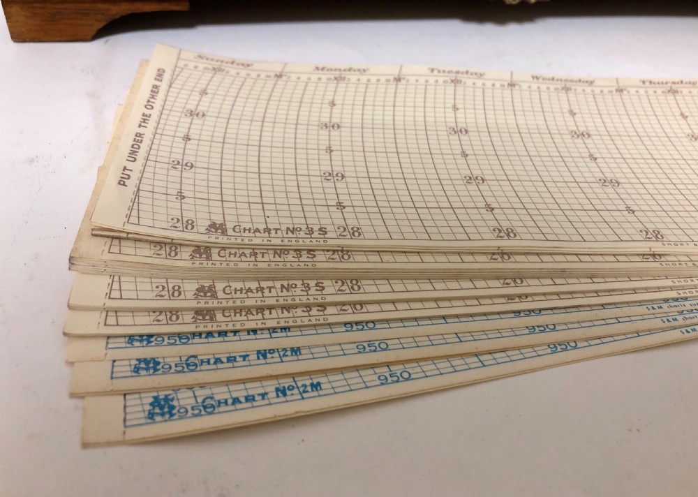 Antique Short and Mason Oak Cased Barograph View IX