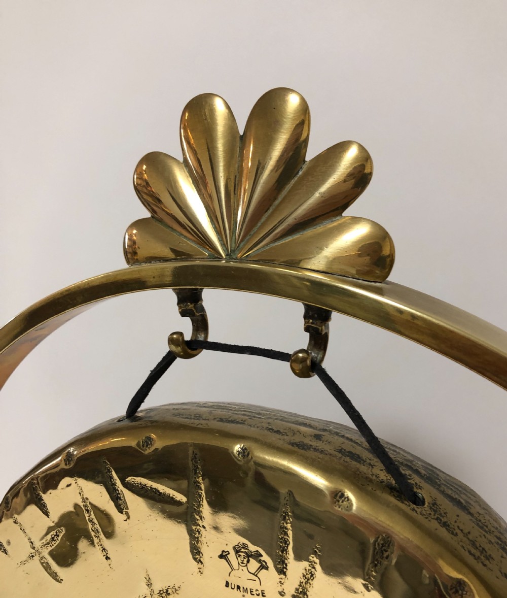 Large Antique Brass Tabletop Dinner Gong View VI