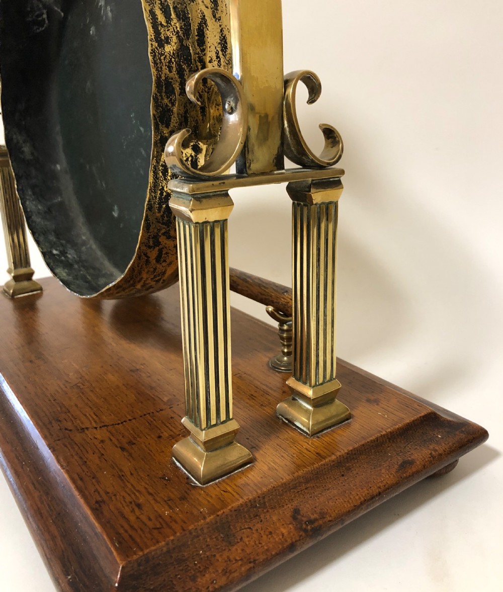 Large Antique Brass Tabletop Dinner Gong View XI