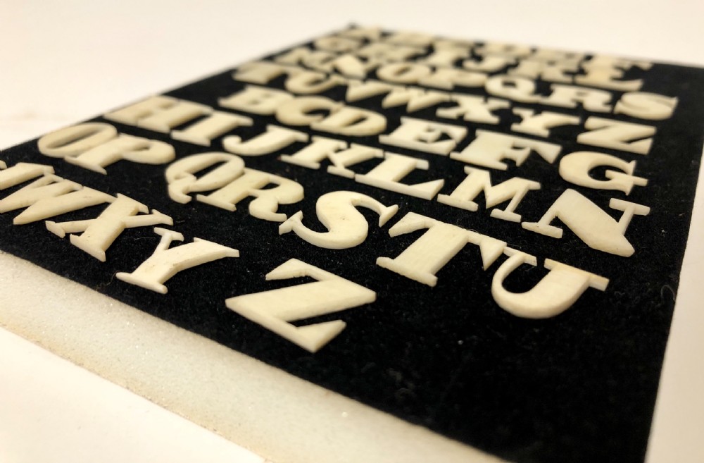 Set of Antique Bone Spelling Alphabet Letters View X