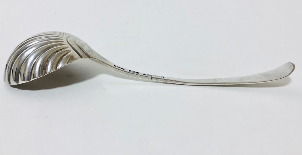 Georgian Solid Sterling Silver Scallop Design Ladle 1773 View VII