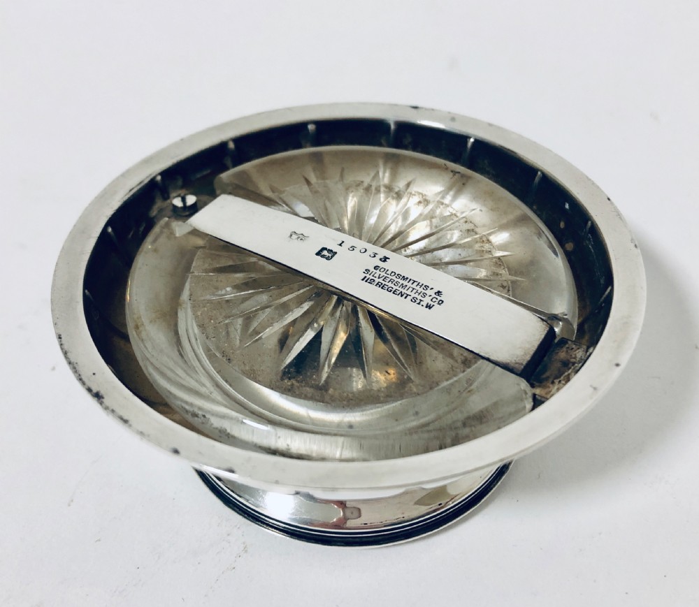 Victorian Sterling Silver Capstan Inkwell  View XII