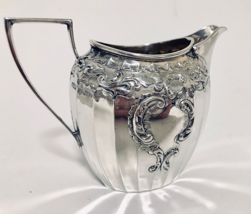 Quality Antique 3 Piece Solid Silver Tea Set View V
