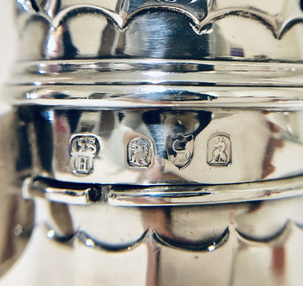 Victorian Britannia Solid Silver Sugar Shaker Caster 1893 View VII