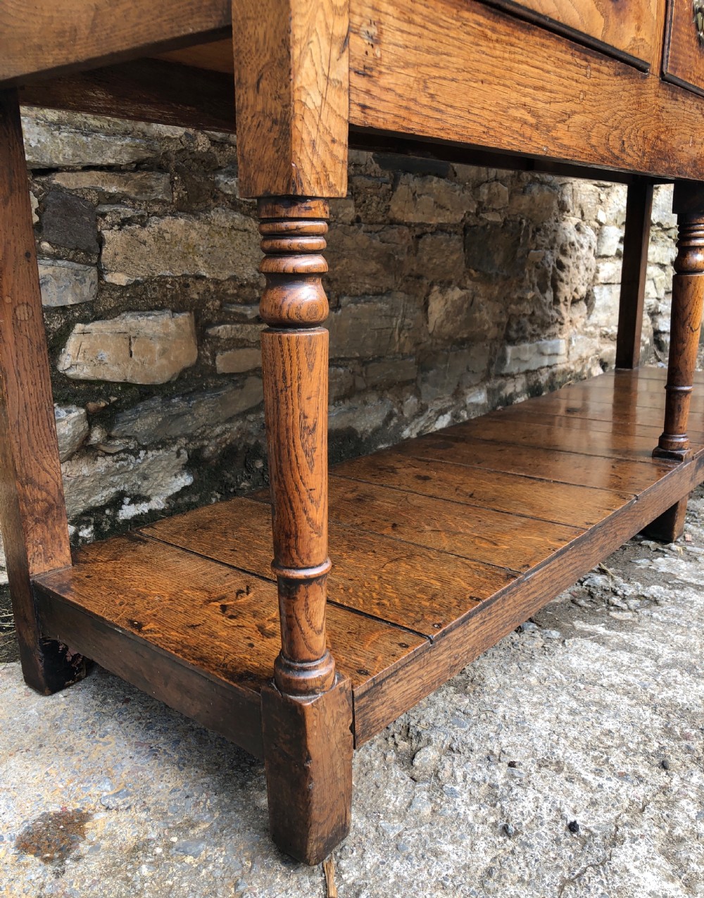 Georgian Oak Potboard Dresser View X