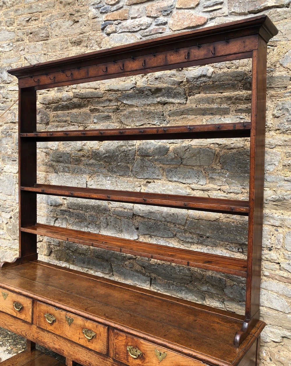 Georgian Oak Potboard Dresser View XVII
