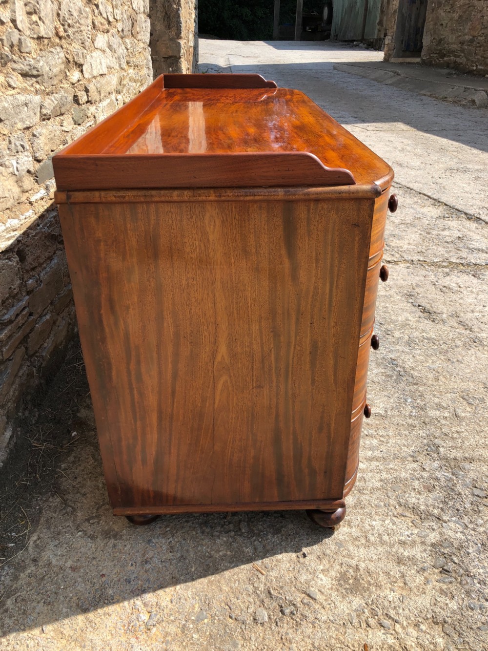 Large Antique Victorian Mahogany Desk View VI