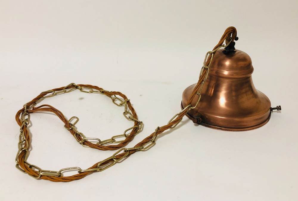 Antique Opaline Pendant Light with Copper Gallery View VIII