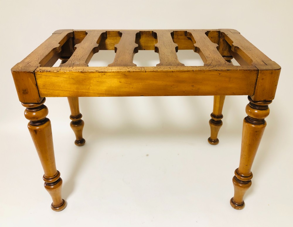 Victorian Satinwood Luggage Rack View V