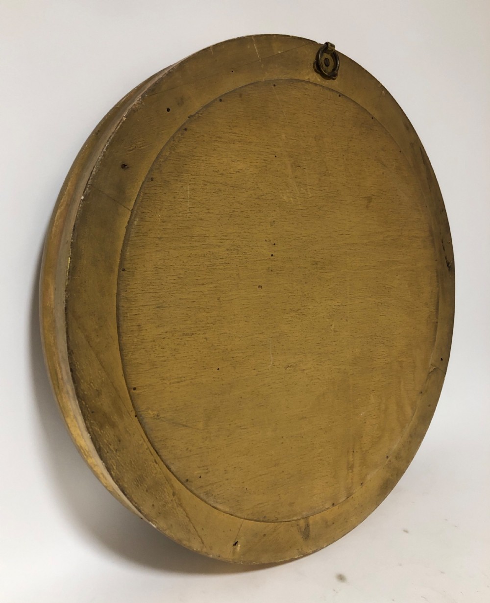 Antique Gilt Convex Mirror View XI