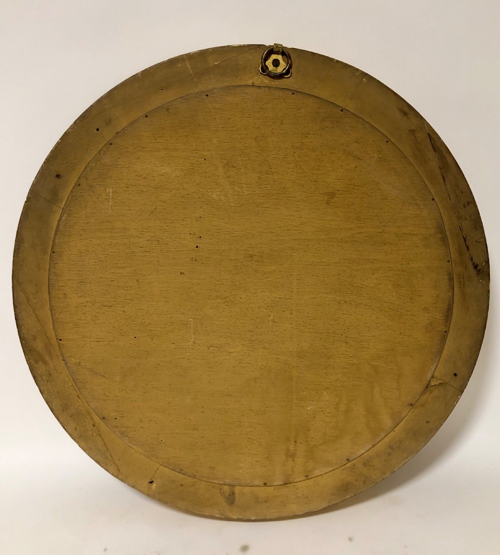 Antique Gilt Convex Mirror View XIII