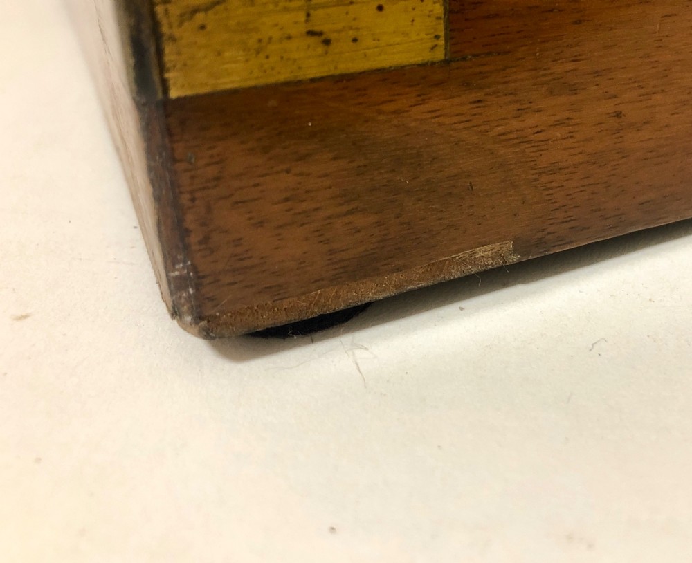 Antique Victorian Burr Walnut Writing Slope Box View XV