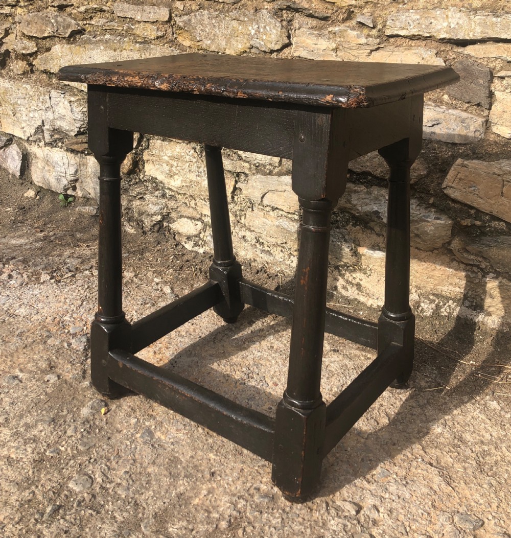 Antique Oak Joint Stool View IV