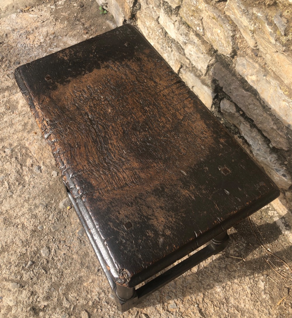 Antique Oak Joint Stool View V