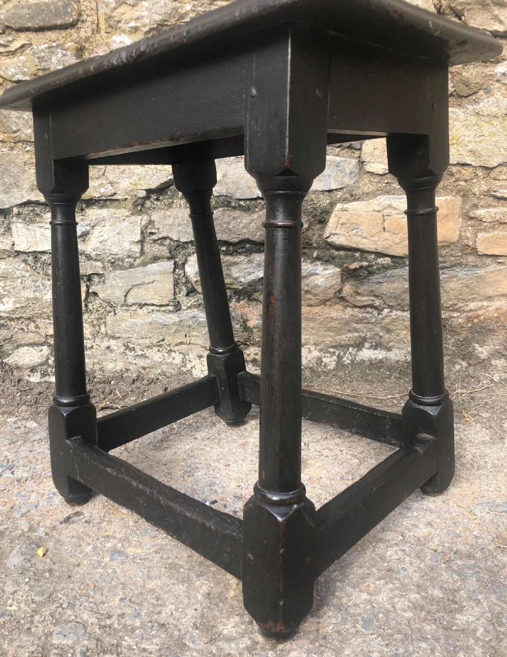 Antique Oak Joint Stool View IX