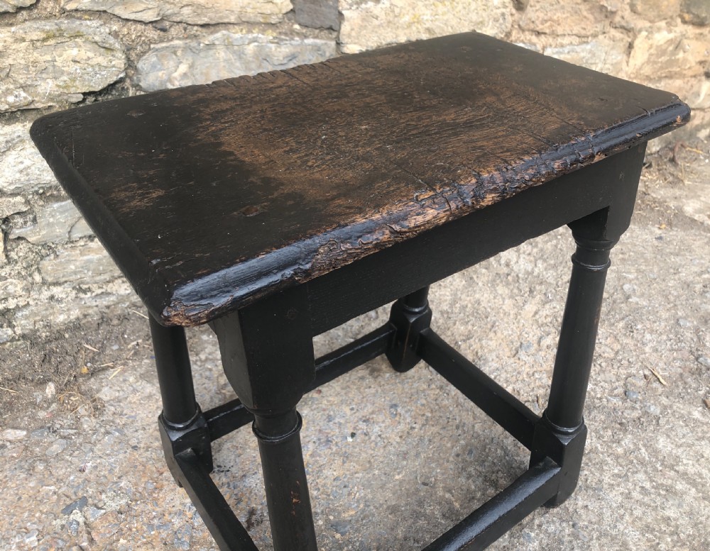 Antique Oak Joint Stool View X