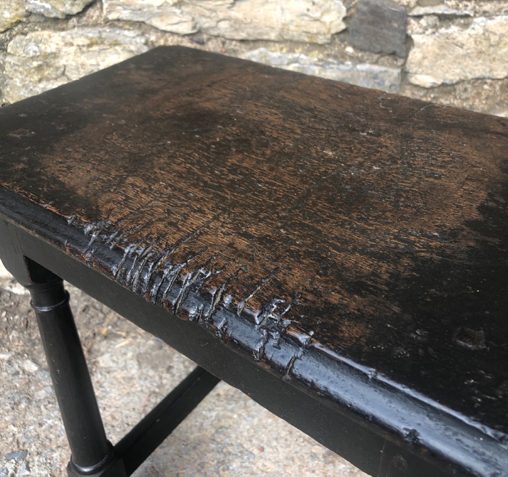 Antique Oak Joint Stool View XIV