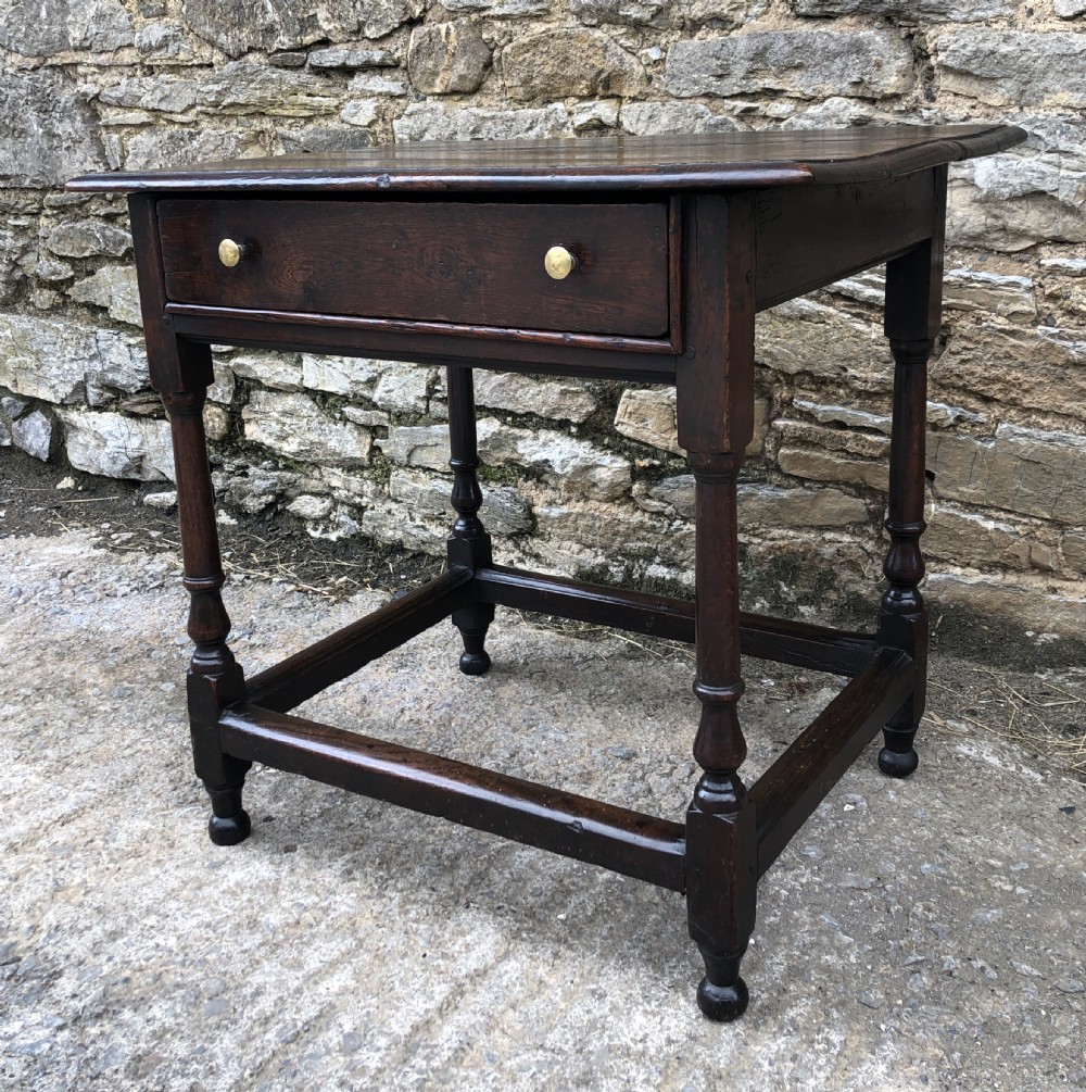 Antique 18th Century Oak Side Table  View IV