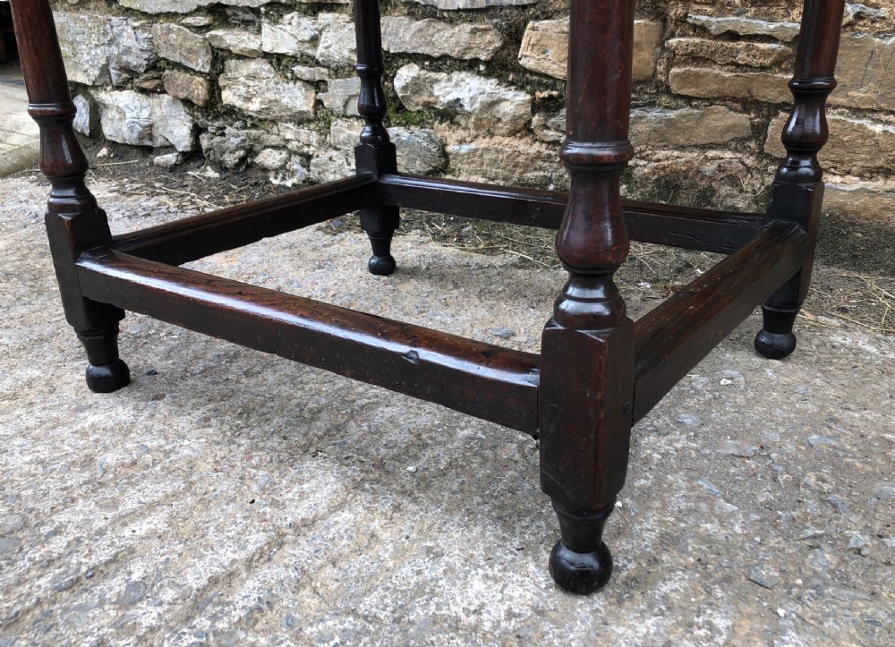 Antique 18th Century Oak Side Table  View V