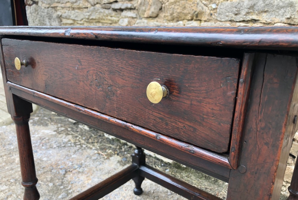 Antique 18th Century Oak Side Table  View VIII