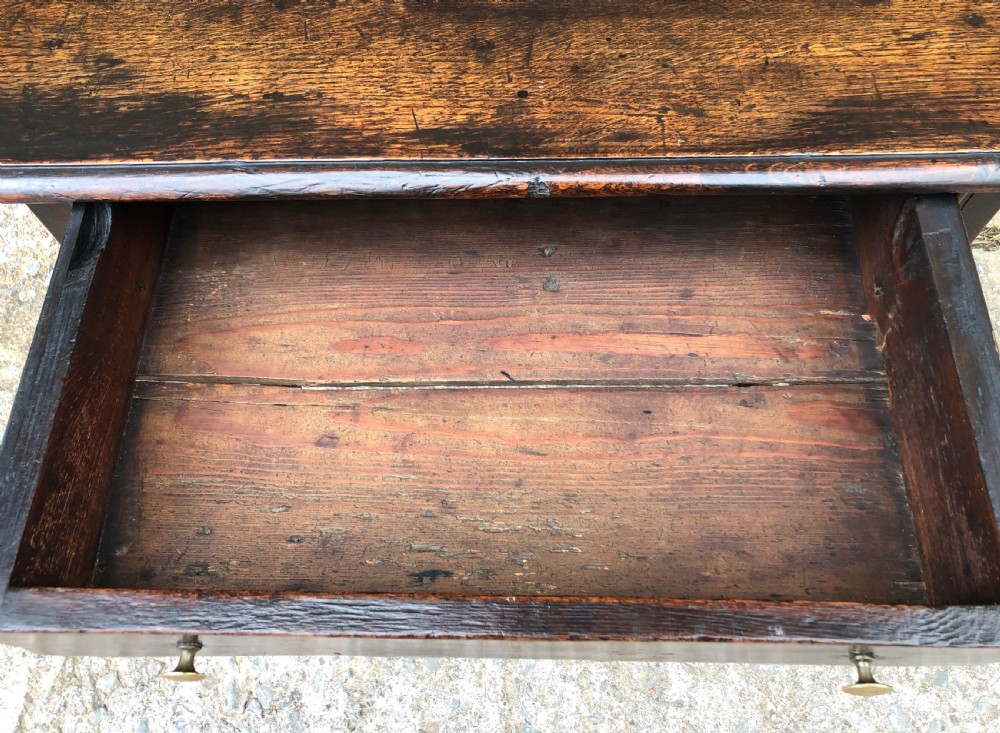 Antique 18th Century Oak Side Table  View IX