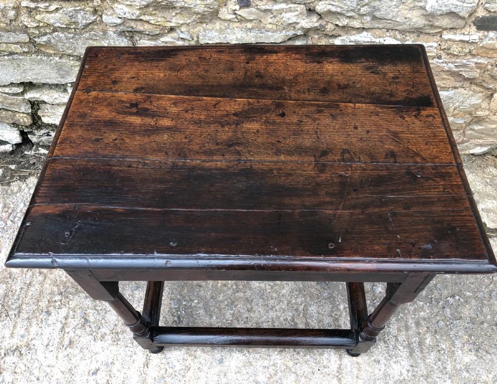 Antique 18th Century Oak Side Table  View X