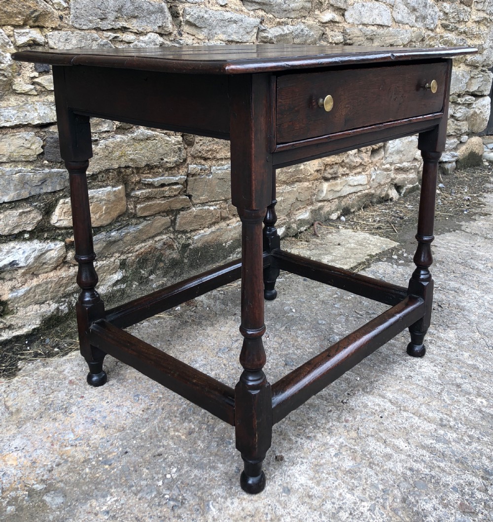 Antique 18th Century Oak Side Table  View XV
