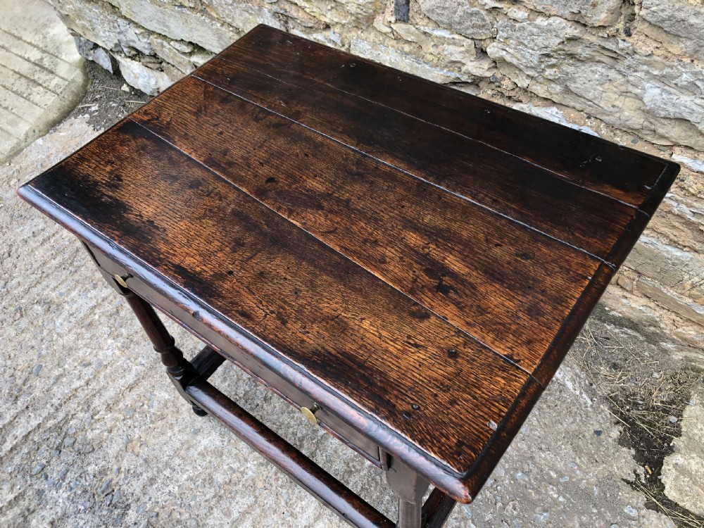 Antique 18th Century Oak Side Table  View XVI