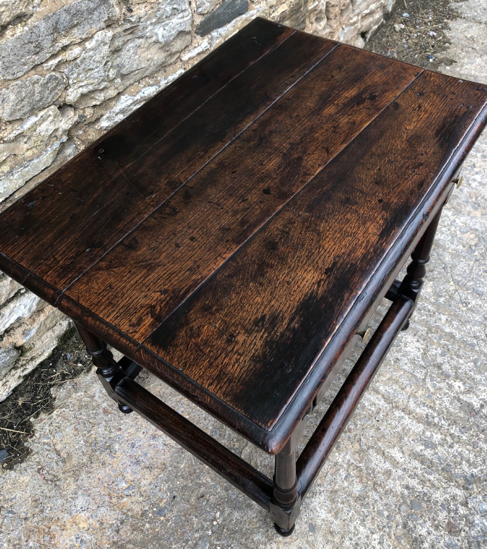 Antique 18th Century Oak Side Table  View XVII