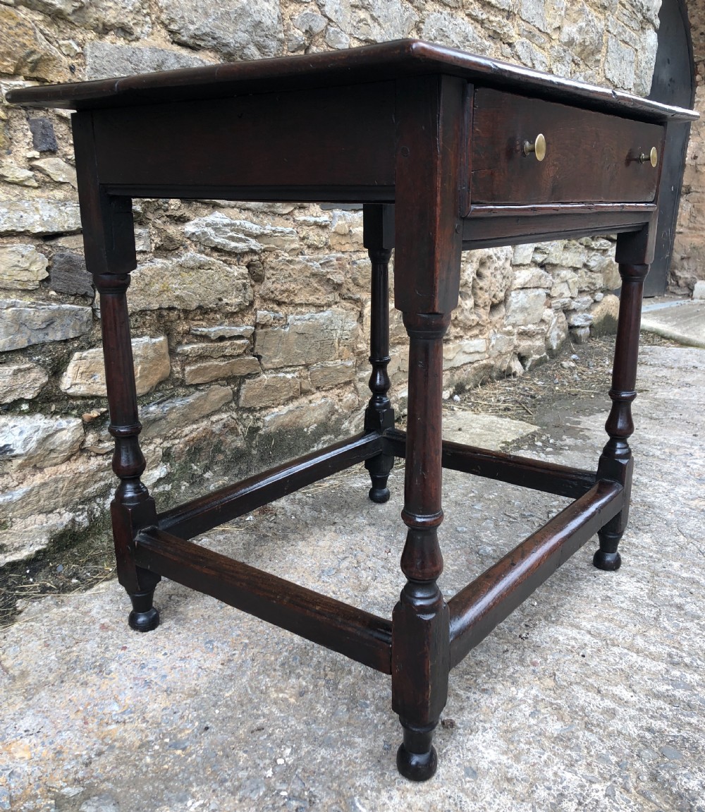 Antique 18th Century Oak Side Table  View XX