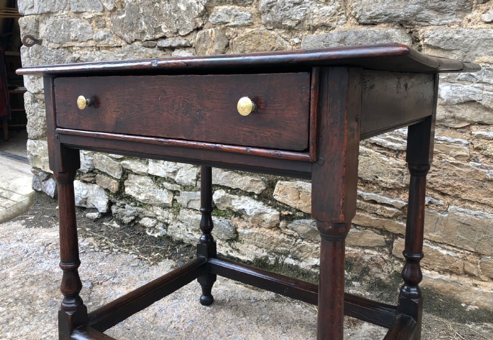 Antique 18th Century Oak Side Table  View XXI