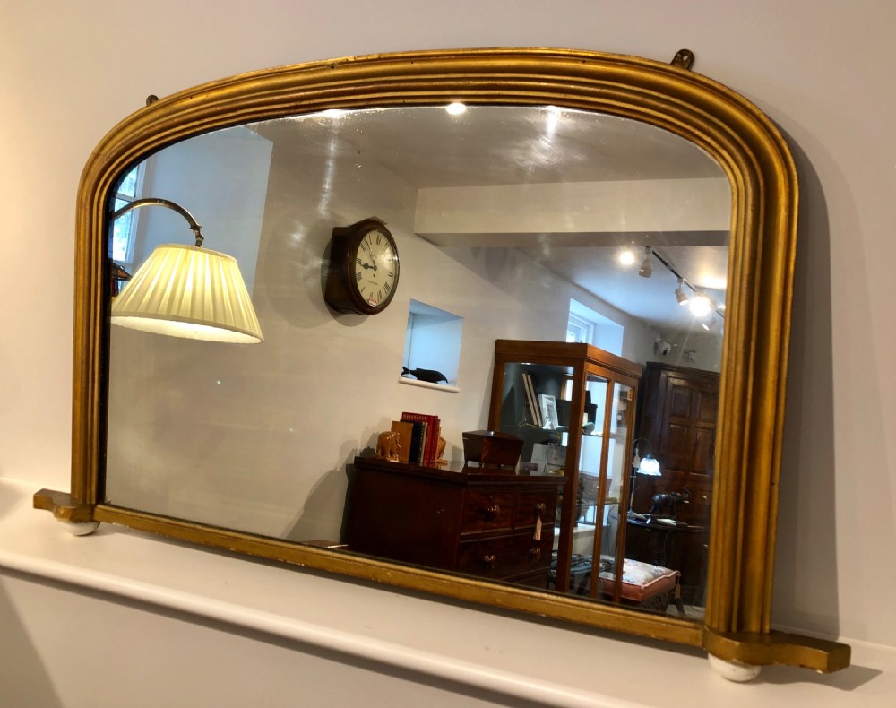 Victorian Gilt Overmantle Mirror View VI